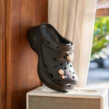 镂空木屐女鞋 2026 新款经典复古鲸鱼洞鞋，户外休闲套脚厚底露趾凉鞋，206302-001