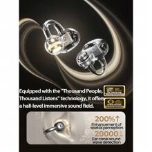 sanag S8S骨傳導長續航耳機 持久播放 輕量化設計人體工學耳掛設計 商務差旅/運動場景全覆蓋 冰泉藍