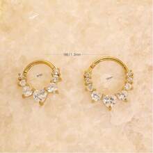 Cercei Daith pentru cartilaj pentru femei, cercei mici din aur, piercing hipoalergenic cu Helix, Huggie, titan, oțel chirurgical 14k, implant de diamant, bijuterii din zirconiu cubic