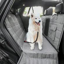 Dog Seat Cover,Waterproof Pet Seat Cover With Mesh Visual Window &Amp; Seat Belt Opening &Amp; Storage Pockets,Wear-Proof Dog Back Seat Hammock For Cars, Trucks And SUV - 147 X 137 Cm…