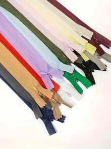 20-Pack 15 Color Zippers - Assorted Colors, High-Grade Concealed Zipper For Dresses, Pants, Shirts, Pockets, Cushions & Sewing Accessories - 3# Nylon Zipper - View 1