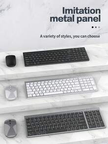 JOMAA 人体工学蓝牙 & 2.4G 双模无线键盘鼠标套装，可充电 99 键多设备无线键盘鼠标套装，适用于 PC/笔记本电脑/平板电脑（灰色/银色/黑色）