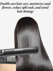 CRASTS Star Quick Heat-Up Adjustable Temperature Titanium Plate Flat Iron/ Hair Straightener With Dual Voltage, Black HS-020, Suitable For Travel And Home Use - UK Plug(220-240V) - View 11