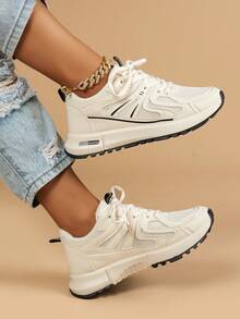 ZKBBO Women Casual Lightweight Soft Breathable Running Shoes, Outdoor Walking Sneakers - Beige - View 3