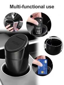 2pcs/1pc Car Trash Can With Lid, Car Trash Can Cup Holder, Portable Leak-Proof Car Garbage Can With Trash Bags, Front/Rear Seat Car Organizer Box, Suitable For Car, Home, Office - one-size - View 7