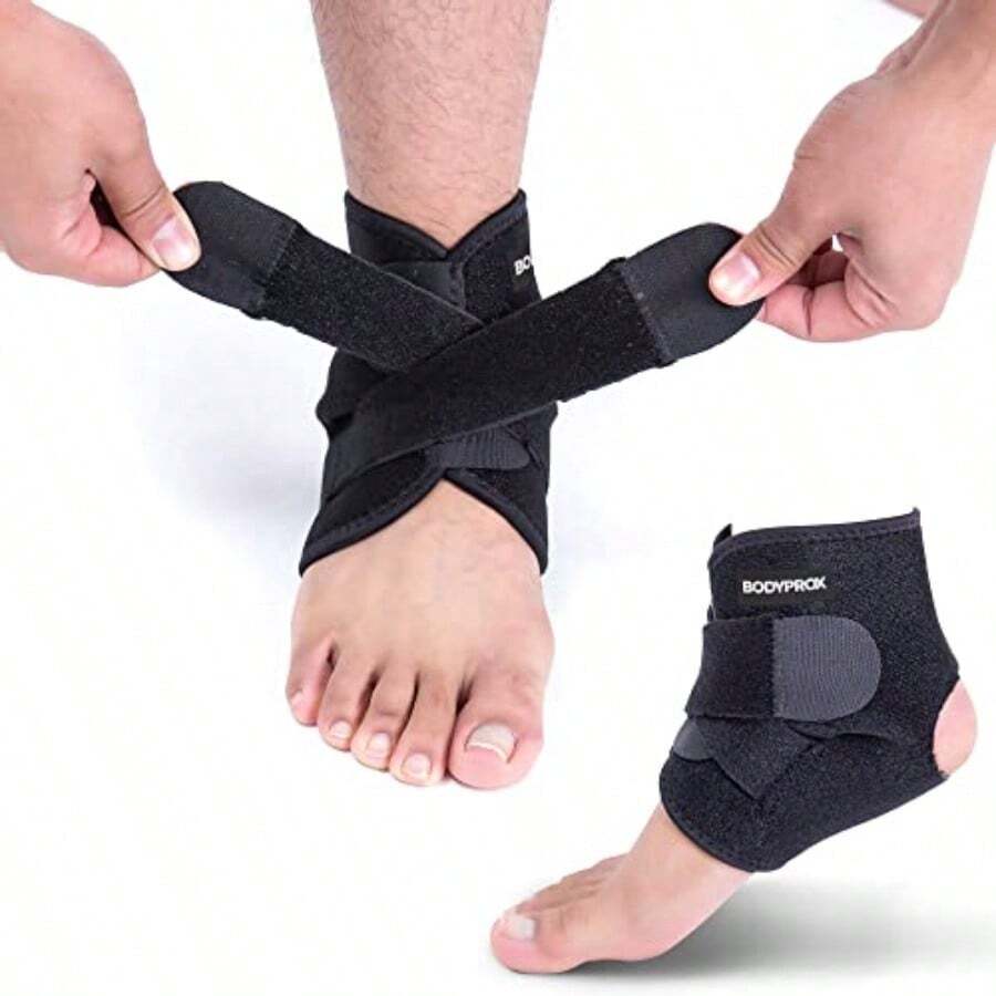 Bodyprox Ankle Support Brace Breathable Neoprene Sleeve Adjustable Wrap! 1 Pack - 如圖 - 查看 1