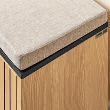 SoBuy Schuhbank Sitzbank mit Stauraum – Schuhregal Schmal mit Klappfach & Sitzfläche – Flur Schuhschrank für 47 EU Größe – Holzoptik, Marmor Schwarz, 113kg Tragkraft, FSR201-N