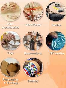 20 支热熔胶棒透明热熔胶枪棒 EVA 胶水适用于艺术工艺品、粘合剂修复粘合 DIY 工艺项目 - 白色 - 查看 13