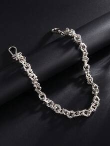 1pc Exaggerated Personalized Men's New Skull Chain Jeans Accessory, Niche Hip Hop Style, Suitable For Music Festivals And Parties - Skull Trouser Chain - View 2