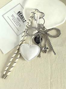 1PC Angora Red Pearl Bow Rope Bag Charm, Keychain Accessories Car Pendant Can Be Used For Bag Pendant Pendant. Gifts Valentine'S Day Stylish For Teen Girls Women College Students Teacher White-Collar Workers Rookies & White-Collar Workers Gift Accessories Decor Present Car Accessories Women Key Chain Charms Back To School Supplies Gifts For Teachers