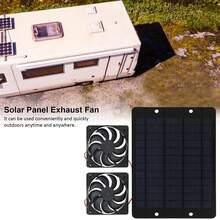 Solar Powered Fan Kit 20W Solar Panel Waterproof DC Exhaust Fan For C-Hicken Coop Camping Greenhouse