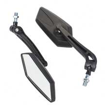 Espejos retrovisores universales de 8 MM/10 mm para motocicleta, perfectos para scooter eléctrico, ebike, motocicleta y bicicleta de montaña, ajustables y rotables 360°