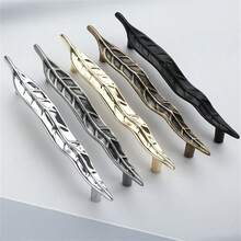 1 Tay nắm cửa tủ quần áo hình cành cây lá hoa bằng hợp kim kẽm sáng tạo - Nhiều màu - Xem 1