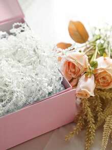 500g/100g/50g- Crinkle Cut Paper Shred Filler, White Crinkle Paper Shredded Paper Stuffing For Gift Wrapping Baskets Box Filling Birthday Father's Day Gifts Wedding Anniversary Christmas - 彩色 - 查看 3