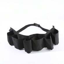 6-Pack Insulated Neoprene Beer Bottle Carrier Bag, Outdoor Picnic Beverage Holder With Waist Strap
