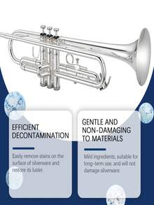 100毫升大容量银饰清洁剂，可去除银器上的黑色污渍、黄色污渍，适用于清洁戒指、银杯、项链等。另有白色和绿色迷你抛光条湿巾，可用于擦洗银器、抛光指甲和珠宝，提亮金属银饰。