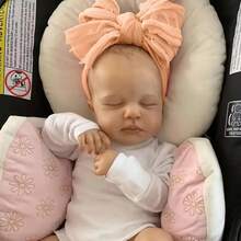 50cm/20inch Realistic Reborn Baby Doll - Full Vinyl Cute Girl Doll - LouLou Handpainted Baby Doll, Suitable As Christmas/Birthday/Halloween Gift For Girls