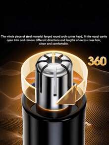 男女通用防水鼻毛修剪器 - 带双刃刀片，低噪音，电动鼻毛修剪器，眉毛修剪器，男士鼻毛修剪器，轻松去除耳毛、鼻毛、眉毛和面部毛发，鼻毛去除工具鼻毛剪刀 - 彩色 - 查看 2