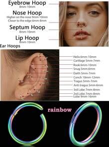 1PC Hinged Segment Nose Hoop Rings Septum Ring Women Surgical Steel Nose Rings Septum Clicker Ring Ear Cartilage Tragus Daith Hoop Earring Piercing Jewelry Hypoallergenic Nose Rings 20G 18G 16G 14G 316l Surgical Steel Septum Jewelry Hinged Segment Ring Body Piercing Nose Hoop Lip Rings Nose Helix Cartilage Rook Earrings Daily Wear Halloween Christmas New Year For Holiday Gift