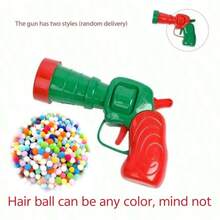 有趣的 DIY 互动猫/狗毛绒玩偶发射器套装、室内训练玩偶枪套件、安静的高弹性毛球发射器、无害的射击器和弹弓，用于宠物娱乐和亲密接触，各种玩偶枪颜色