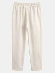 Herren Lässig Einfarbiges Set mit Hemd mit Umlegekragen und Langarm, durchgehend offen, mit Tunnelzug an der Taille und Hose, 2-teiliger Anzug, vielseitig und essentiell für Business-Outfit, Herbstkleidung, gemütliche Outfits