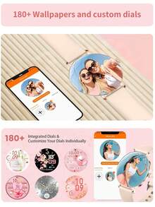 LIGE Fashion New Women's Smart Watch 100+ Sports Mode, Voice Calls, Text Messages, Alarm Clock, Menstrual Period Reminder, Remote Timed Photography, Weather Forecast, Wearing Classic Disc Women's Sports Smart Watch On A Daily Basis