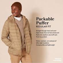 Essentials - Chaqueta acolchada ligera y resistente al agua para hombre - Negro - Ver 2