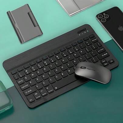 Kit Teclado E Mouse Bluetooth 5.2 Compatível Pc IOS e ANDROID