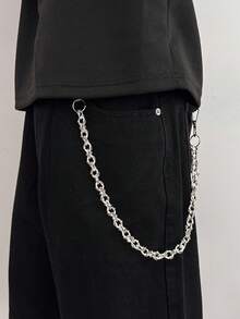1pc Exaggerated Personalized Men's New Skull Chain Jeans Accessory, Niche Hip Hop Style, Suitable For Music Festivals And Parties - Skull Trouser Chain - View 13