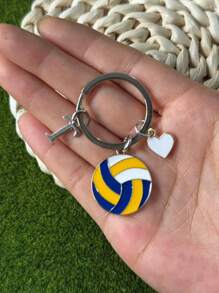 个性化排球钥匙扣礼品，送给段街运动员的礼物，感恩节和圣诞节礼物 - 黃色 - 查看 89