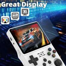 R36S 64G Retro Handheld Console Open-Source Linux System Classic Game Consoles 3.5 Inch IPS Screen Portable Video Player Built In 15000+Game Multi-Color Optional Open-Source Game Handheld Console