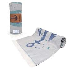 Made In Turkey Peshtemal Beach Towel – Lightweight Turkish Towel – 100x180 Cm – Soft, Quick Dry, Compact – For Beach, Bath, Spa & Everyday Use - Blue - View 6