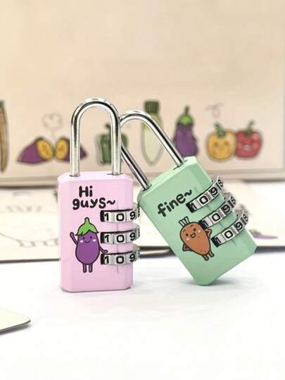 1pc Wire Rope 3 Digit Combination Lock, Suitcase Password Padlock Cable Padlock Small Password Lock Set, Digit Password Combination Padlock, Suitcase Luggage Metal Code Lock, Mini Anti-Theft Locks Drawer Lock Hardware, Your Own Combination Lock Password Combination Padlock Suitcase