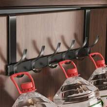 Gancio in alluminio nero, gancio per asciugamani da bagno, gancio per porta del soggiorno, gancio da parete spesso, appendiasciugamani