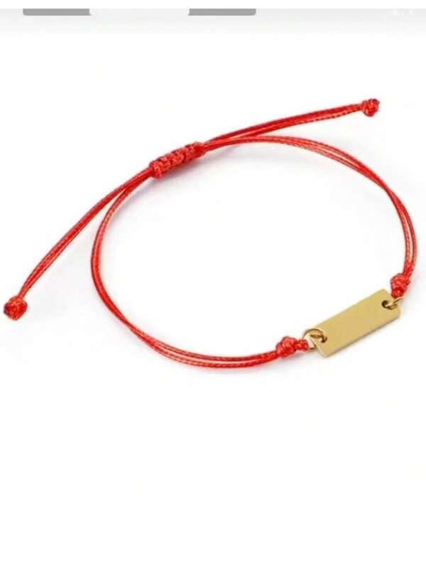 Bracelet tressé en acier inoxydable réglable, porte-bonheur