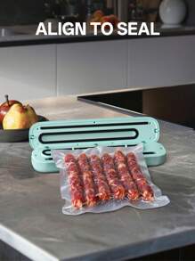 HYUNDAI Vacuum Sealer With 80Kpa Precision Suction Power, Food Sealer With Digital Timer, Dry & Moist Food Modes, Compact Design With 10 Vacuum Bags