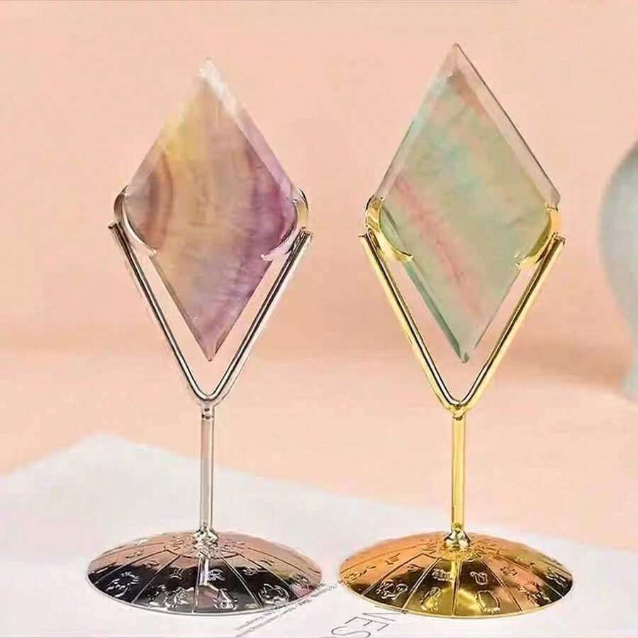 [Beliebte Wahl] 1 Stück Bohemian Kristall Mineral Ausstellungsständer aus Metall, abnehmbar, geeignet für Heim- und Bürodekoration