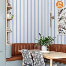 SUPSTICKER 1 rouleau de papier peint adhésif moderne et minimaliste à motif rayé, facile à décoller et à coller. Convient pour la décoration murale du salon, de la chambre, des armoires, des bureaux, des salles de classe, des dortoirs. Papier peint, stickers muraux, décoration murale, décoration de chambre, décoration de cuisine de 15,75*78,74/118,11/196,85 pouces