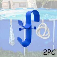 1/2 pièces, Crochets de piscine pour pôles - Porte-pôle de piscine réglable à 3 crochets pour accessoires de piscine hors sol, support de skimmer et d'outil de nettoyage pour l'entretien de la piscine hors sol, articles de plage essentiels, accessoires de plage, flotteur de piscine