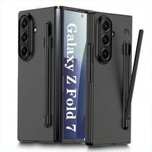 DAstter For Samsung Galaxy Z Fold 7 Case With S Pen HoldeGalaxy Z Fold7 With Screen Protector Shockproof DropProof Slim Hard PC Protective Cover For Samsung Z Fold 7Black7001 - màu đen - Xem 1