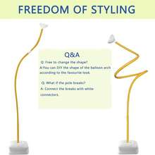 Balloon Arch Kit, 2.5M & 1.5M Half Balloon Arch Stand, Free Bend Balloon Column Stand For Floor Suitable For Wedding, Birthday, Graduation, Anniversary, Gold - 金色 - 查看 7