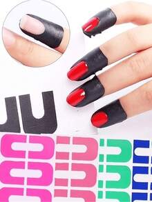 10/20/50/100pcs Anti-Allergy Nail Polish Protective Film - U-Shaped Cuticle Protector, 99.99%+ UV Protection, Self-Adhesive Removable Silicone Patches, Suitable For Manicure, French Tips, Gel Nail Polish And Powder Nails (Fingers And Toes), Nail Supplies, Nail Tools, Nail Art Tools, Back To School Season, Nails, Nail Tools (Suitable For Press-On Nails) - Pink - View 5