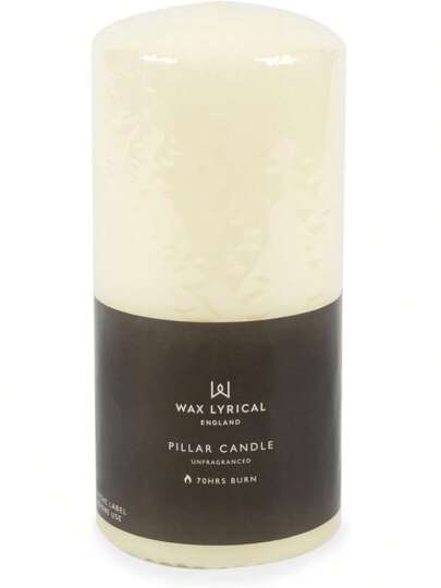 Wax Lyrical Unscented Pillar Candle 7X15CM Ivory