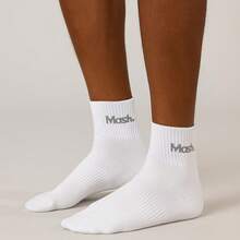 MASH. Kit 3 Pares Meia Mash Cano Médio Curto Masculina Esportiva Algodão Felpa Respirável Punho Canelado - Multicolorido - Visão 4