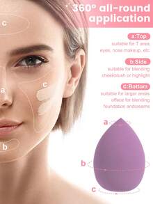 5pcs Makeup Sponge Set: 1pc Makeup Sponge, 1pc Mini Makeup Sponge, 1pc Finger Makeup Sponge, 1pc Triangle Powder Puff, 1pc Air Cushion Puff, Suitable For Loose Powder And Foundation,Makeup,Cheap,Room Decor,Vanity,Travel,Bedroom,Makeup Accessories,Puff,Makeup Blender,Powder Puff,Makeup Sponge,Cheap,Stocking Stuffers,Makeup,Makeup Tools,Cheap Stuff,Gifts,Gifts For Women,Christmas Gifts,Giveaways,Travel,Cheap Stuff,Travel Essential - Purple - View 6