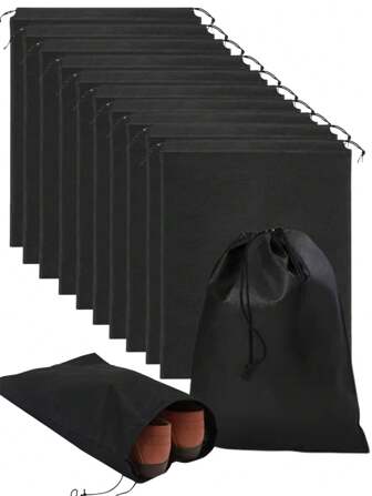 5-50PCS Travel Shoe Bag Portable Dustproof Drawstring Shoes Pouch Organizers Non-Woven Shoes Storage Bags For Sports Shoes Boots