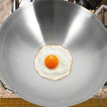 Stainless Steel Frying Pan 28Cm Round Bottom Wok For Frying Cooking &Amp; Grilling - Kitchen Cookware For Chinese Cuisine