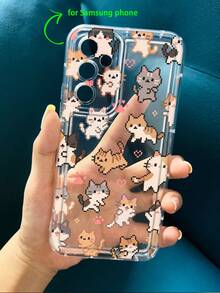 可爱猫咪元素像素艺术猫咪图案透明时尚手机壳，兼容 16/11/12/13/14/15/15 Pro/15 Plus/15 Pro Max/7 Plus/8 Plus/X/Xs Max/Xr/11 Pro/12 Pro/13 Pro/14 Pro/12 Mini/13 Mini/11 Pro Max/12 Pro Max/13 Pro Max/14 Pro Max/14 Plus/6/6s/6 Plus/7/8/16 Pro/16 Plus/16 Pro Max/SE 和 Galaxy A54/A14/A12/A13/A15/A32/A33/A24/A52S/S20/S21/S22/S23/S24/S23 Plus/S24 Ultra/S25/A15/A33/A23，春季生日派对礼物 - 彩色 - 查看 4