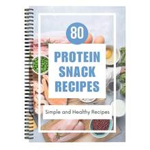 1PC Spiral‑Bound Color‑Photo Cookbook – 80 Protein Snack Recipes,Bright Ingredient Collage Style + Easy High‑Protein Recipes With Ingredient Lists & Step‑By‑Step Directions,Ideal For Fitness Beginners, Meal Prep & On‑The‑Go / Healthy Muscle Recovery Snacks Cookbook