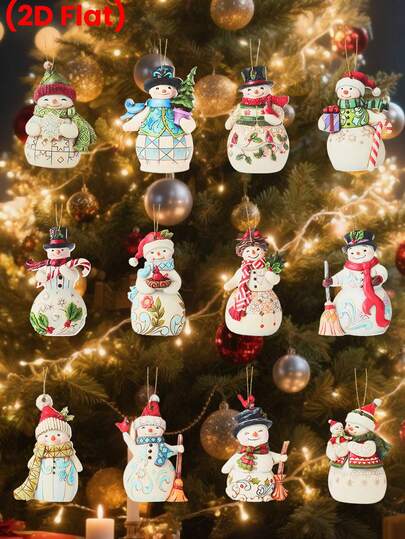 12 件圣诞木制雪人吊坠、木制雪人 DIY 工艺品、圣诞树挂饰、手工艺品、圣诞树装饰品、圣诞装饰品、圣诞派对礼品、圣诞家居装饰、圣诞装饰、圣诞家居装饰、房间装饰、圣诞礼物、节日用品